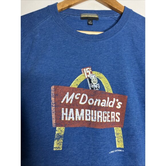 McDonalds Hamburgers First Edition T-Shirt Large Retro Employee Uniform READ - Picture 2 of 8